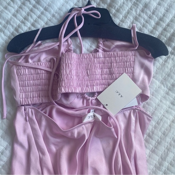 NWT A.L.C. Sienna Halter Neck Midi Vacation Dress Color Tuberose Size 6 - Picture 6 of 8